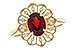 H291-94090: LDS RG .80 GARNET .92 TGW (7x5MM GAR)