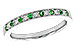 H291-99544: LDS WED RG .07 EMERALD .16 TGW