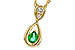 H292-85872: NECKLACE .10 EMERALD .16 TGW (4x3 EMER)