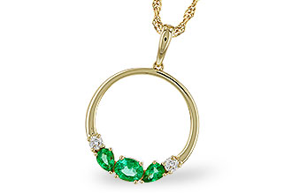 H292-85899: NECKLACE .52 EMERALD .62 TGW