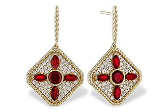 H292-86753: EARRINGS .99 TW RUBY 1.42 TGW