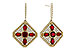 H292-86753: EARRINGS .99 TW RUBY 1.42 TGW