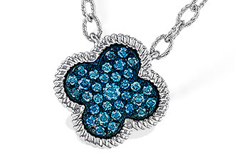 H292-86799: NECKLACE .33 TW BLUE DIAMONDS