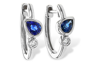 H292-86817: EARRINGS .51 SAPPHIRE .57 TGW