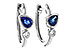 H292-86817: EARRINGS .51 SAPPHIRE .57 TGW