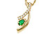 H292-87653: NECKLACE .17 EMERALD .34 TGW (5x3 EMER)