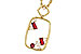 H292-87681: NECKLACE .33 TW RUBY .44 TGW