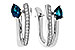 H292-88617: EARR .88 LONDON BLUE TOPAZ 1.08 TGW (6x4MM LBT)