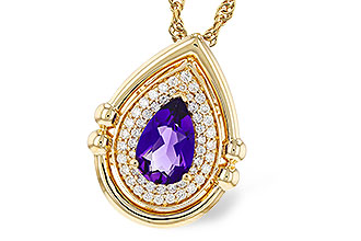 H293-73144: NECKLACE .70 AMETHYST .86 TGW (8x5MM AMY)