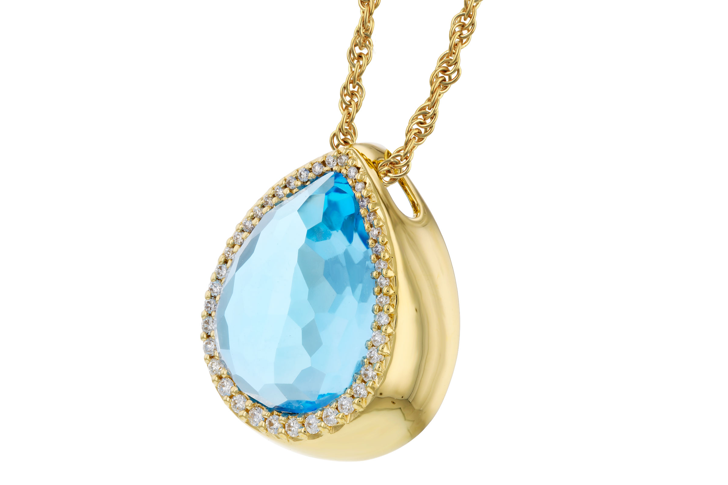 H293-74081: NECK 5.78 LONDON BLUE TOPAZ 5.92 TGW (14x10MM)