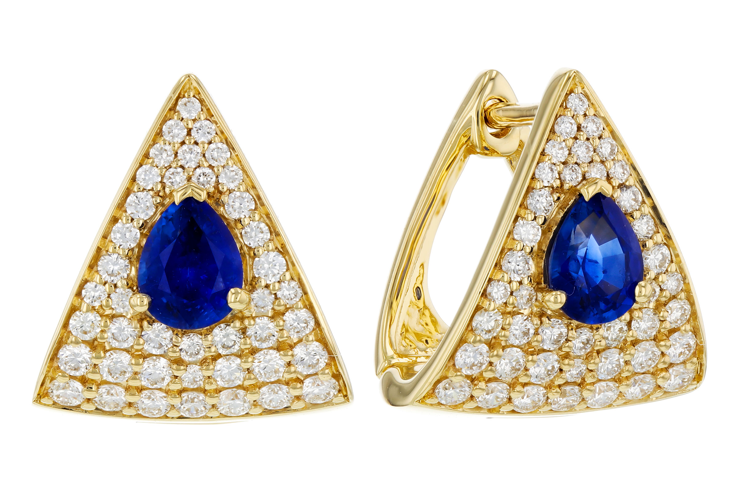 H293-74981: EARRINGS .65 TW SAPPHIRE 1.20 TGW (5x4MM SA)