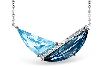 K291-03153: NECK 4.66 BLUE TOPAZ 4.75 TGW (18")