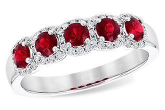 K291-91281: LDS RG .66 TW RUBY .86 TGW