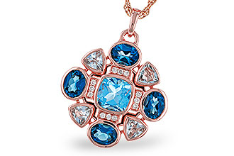K292-84917: NECKLACE 3.19 TW BLUE TOPAZ 3.25 TGW