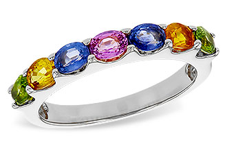 K292-84944: LDS WED RG 1.54 TW MULTI-COLOR SAPPHIRE