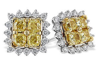K292-85862: EARR 1.04 FANCY YELLOW DIAMONDS 1.44 TW