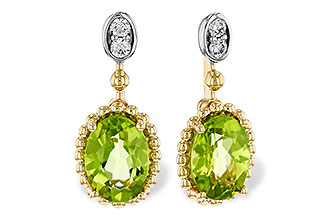 K292-89526: EARR 1.36 TW PERIDOT 1.42 TGW (7x5MM OV)
