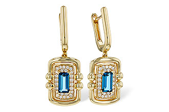 K293-73144: EARR .82 TW LONDON BLUE TOPAZ 1.00 TGW (6x3MM LBT)