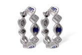 L019-18553: EARRINGS .20 SAPP .25 TGW