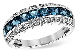 L208-27690: LDS WED RG 1.51 LONDON BLUE TOPAZ 1.60 TGW