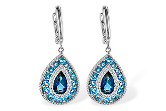 L208-31344: EARR 3.15 TW BLUE TOPAZ 3.32 TGW