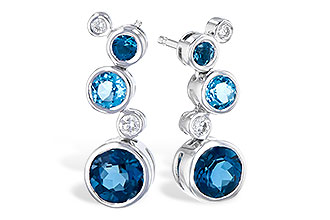 L291-06808: EARR 2.27 BLUE TOPAZ 2.40 TGW