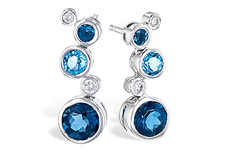 L291-06808: EARR 2.27 BLUE TOPAZ 2.40 TGW