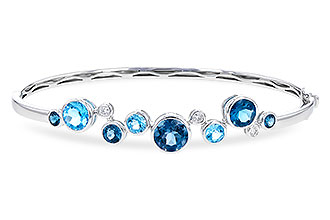 L291-91308: BANGLE 3.95 TW BLUE TOPAZ 4.06 TGW