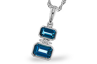 L292-84062: NECK .95 TW LONDON BLUE TOPAZ .98 TGW