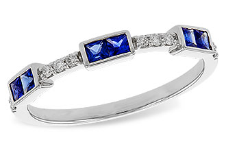 L292-85908: LDS WED RG .36 SAPPHIRE .43 TGW