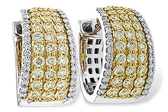L292-86808: EARRINGS 1.52 YELLOW DIAS 1.96 TW