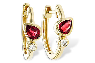 L292-86817: EARRINGS .48 RUBY .54 TGW