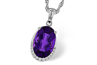 L292-90371: NECKLACE 2.70 AMETHYST 2.76 TGW (12x8MM OV)