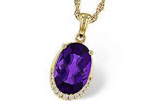 L292-90371: NECKLACE 2.70 AMETHYST 2.76 TGW (12x8MM OV)