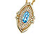 L292-90390: NECKLACE .54 BLUE TOPAZ .70 TGW (8x4MM BT)
