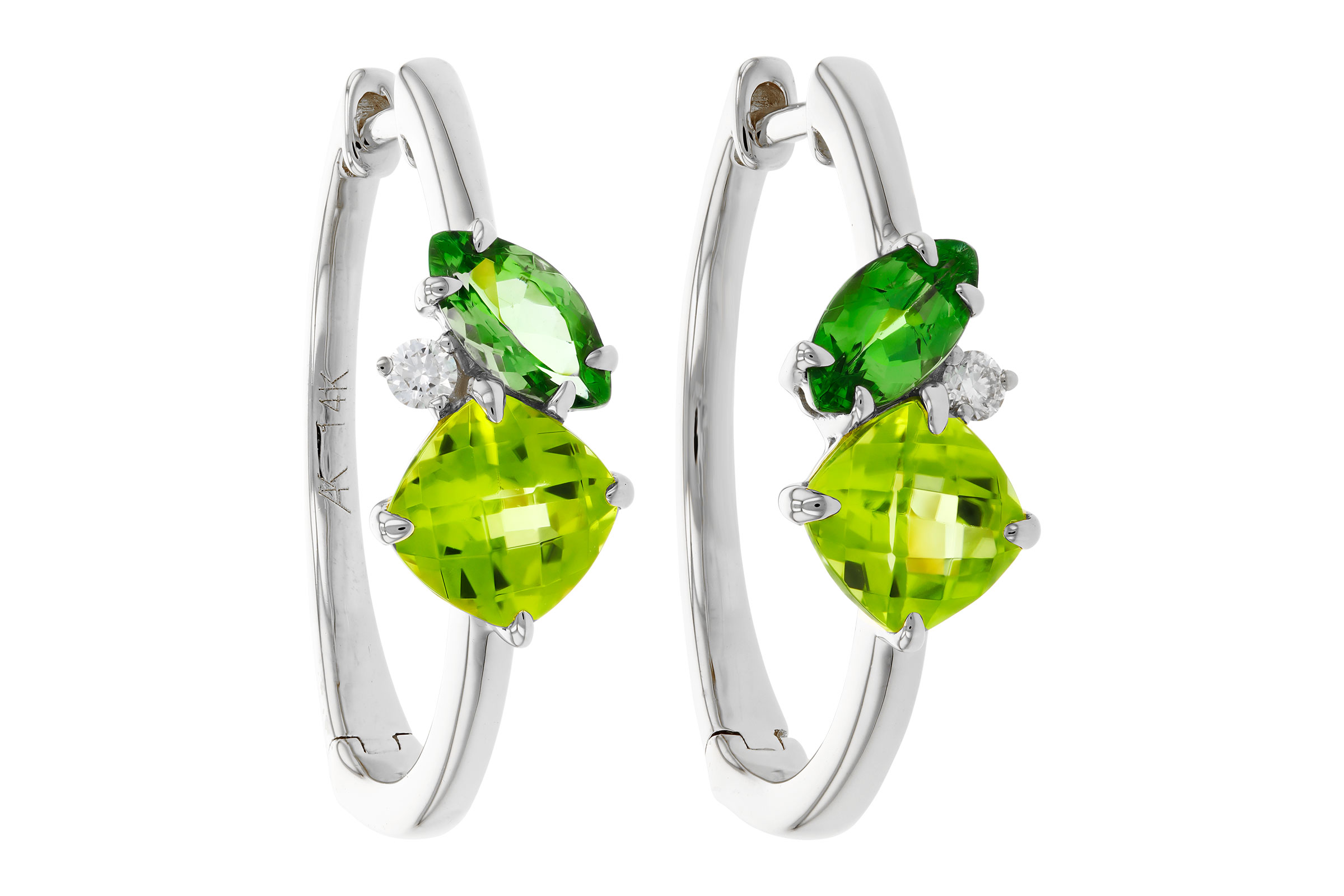 L293-74926: EARRINGS 1.69 TW SEMI-PREC (PER,TSAV) 1.73 TGW