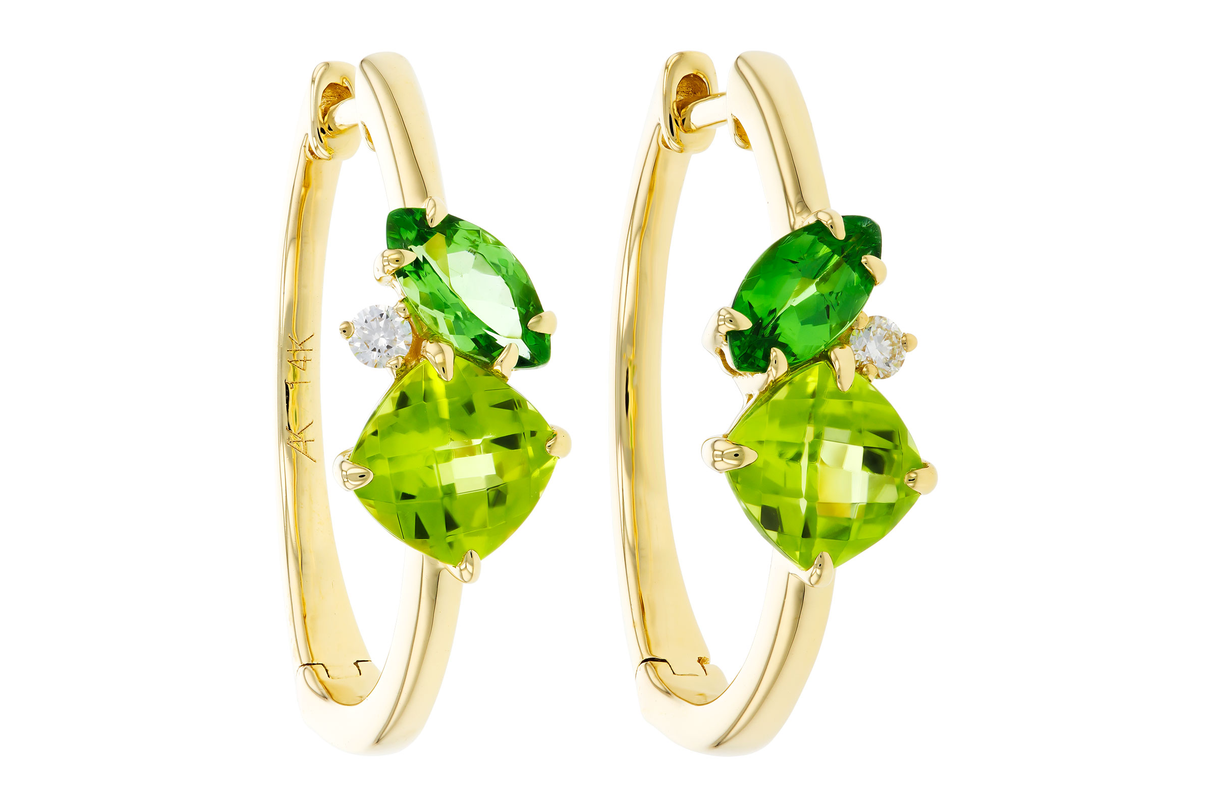 L293-74926: EARRINGS 1.69 TW SEMI-PREC (PER,TSAV) 1.73 TGW