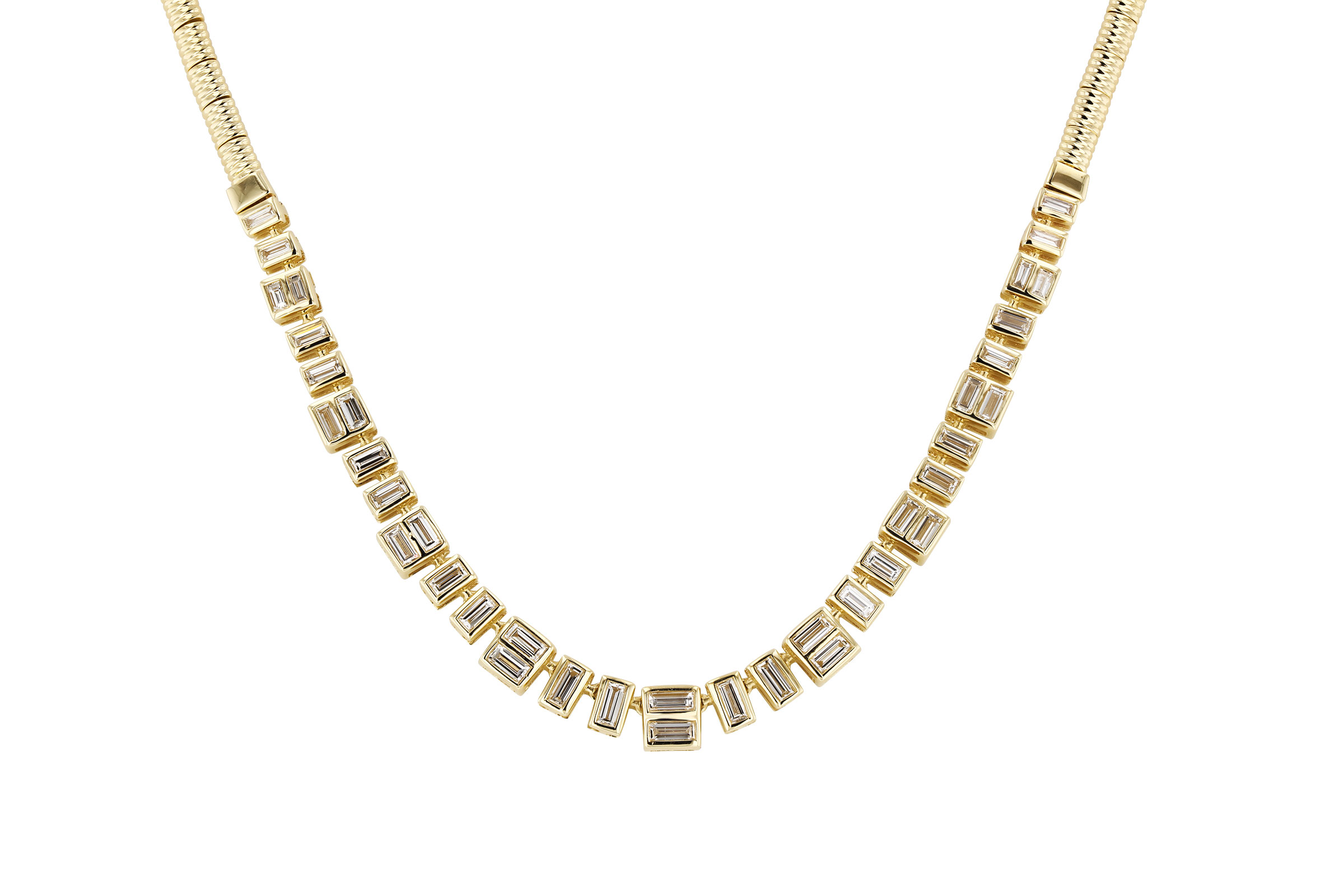 L293-74953: NECKLACE 1.80 TW BAGUETTES (17")