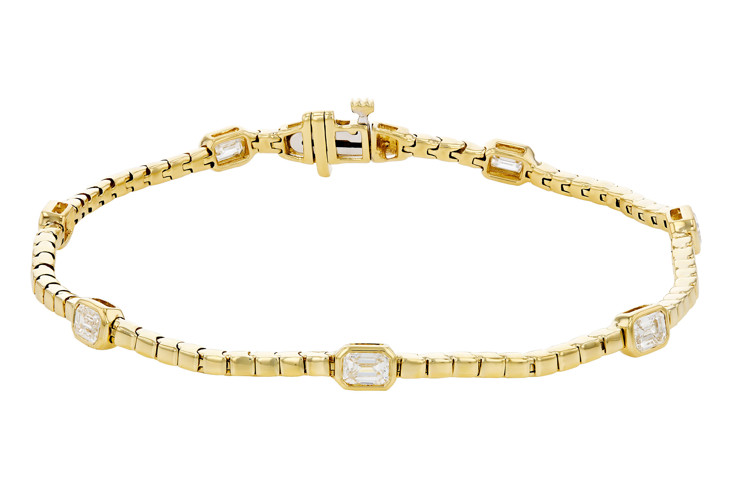 L293-74971: BRACELET 1.32 TW EMERALD CUT DIA (7")