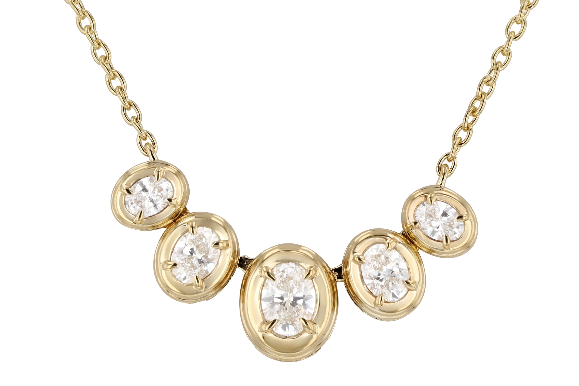 L293-74999: NECKLACE .85 TW OVAL CUT DIA (18")