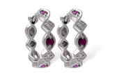 M019-18553: EARRINGS .20 RUBY .25 TGW