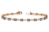 M206-51317: BRACELET 3.05 BROWN DIA 4.10 TW