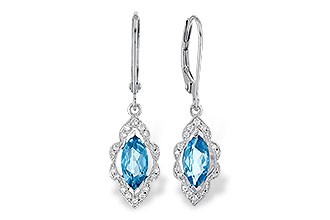 M291-07726: EARR 1.02 TW BLUE TOPAZ 1.17 TGW