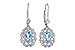 M292-83144: EARRINGS .75 TW AQUA .92 TGW (7x5MM AQUA)