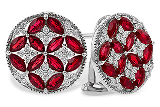 M292-83180: EARRINGS 2.07 TW RUBY 2.37 TGW