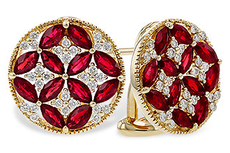 M292-83180: EARRINGS 2.07 TW RUBY 2.37 TGW