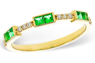 M292-86799: LDS WED RG .23 TW EMERALD .30 TGW