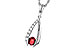 M292-86817: NECKLACE .34 RUBY .50 TGW (5x4 RUBY)