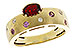 M292-88617: LDS RG .58 MULTI CLR (GAR & PINK SAPP) .66 TGW