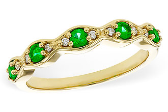 M292-90380: LDS WED RG .21 TW EMERALD .27 TGW